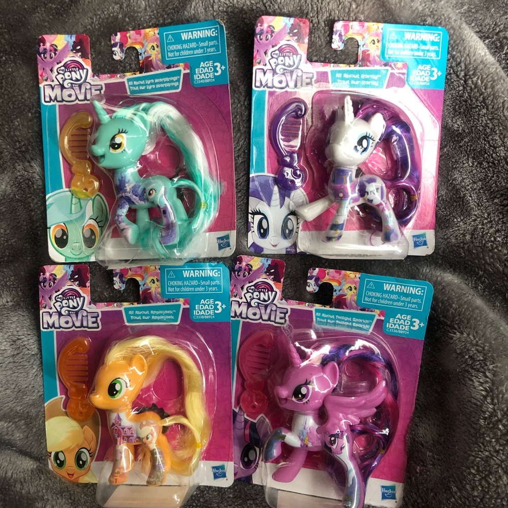 Set of 4 My Little Pony (The Movie) Figures